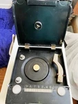 Rca Victor 6 By 4B Black Bakelite Portable 45 Rpm Record Player Orig Battery Pak. Fixed Price $335.00.