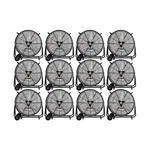 K Tool International 77741-PL12 24" Belt Drive Drum Fan W/wheels, Pallet Of. Fixed Price $1590.09.