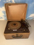Vintage Silvertone Suitcase Record Player Phonograph Powers And Spins. Fixed Price $249.99.