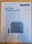 Sanyo Gxt 929U Stereo Music System Service Manual *original*. Fixed Price $5.40.