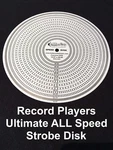 Strobe All Speed Disk For Record Players, Best Turntable Rpm Disc 60HZ SKU6398. Fixed Price $13.95.