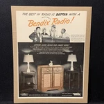 1947 Bendix Radio Luxury Listening Phonograph System Vintage Print. Fixed Price $16.00.