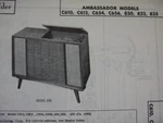 Ambassador C610, C612, C654 Phonograph Radio Photofact. Fixed Price $6.00.