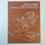 Brochure Dual Turntables Record Players 721 704 604 1245 1241 1237 510 Catalog F. Fixed Price $9.40.