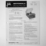 Motorola Model 5R14N Chassis HS-670 Record Player Service Manual 1958. Fixed Price $9.45.