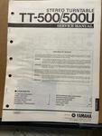 Yamaha Service Manual For TT-500U Turntable Repair. Fixed Price $22.98.