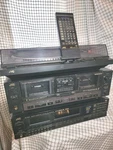 Jvc Turntable AL-FQ5 Quartz TD-W803 Dual Cassette RX-550 Lock Av Receiver. Fixed Price $75.00.