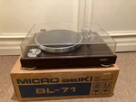 Micro Seiki BL-71 Turntable Excellent Condition With Original Box & Packaging. Fixed Price $1750.00.