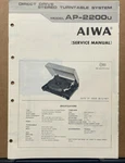 Original Service Manual For The Aiwa AP-2200U Turntable Repair. Fixed Price $17.98.