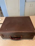 Vintage Silvertone Suitcase Crank Phonograph Wind-up Record Player Portable. Fixed Price $149.00.