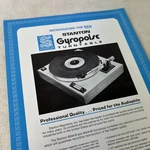 Stanton 8004 Gyropoise Turntable Brochure Original One Page Front Back M305. Fixed Price $19.95.