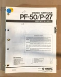 Yamaha PF-50 P-27 Record Player / Turntable Service Manual *original*. Fixed Price $24.97.