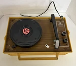 Vintage Symphonic Solid State Portable Record Player Turntable Model 1206HG. Fixed Price $100.00.
