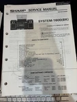 Sharp SYSTEM-1600 VZ-1600 (bk) CP-1600 Service Manual *original. Fixed Price $22.99.