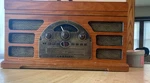 Crosley CR66 Rochester Brown Turntable Bluetooth Am/fm Radio Cd Player 3-SPEED. Fixed Price $90.00.