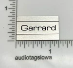 Garrard Badge Logo For Turntable Dust Cover - Custom Made Aluminum Self Stick. Fixed Price $8.95.