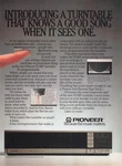 1982 Vintage Pioneer PL-88F Programmable Turntable Print Ad Hi-fi Record Player. Fixed Price $15.43.