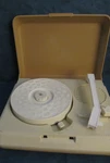 Vintage Vanity Fair By Ertl Tan Plastic Portable Record Player. Fixed Price $35.00.