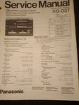 Panasonic SG-D37 Service Manual Quartz Synthesizer Stereo Music Center Original. Fixed Price $19.99.