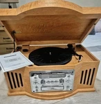 Sylvania Wood Compact Component System Record Player Cd Am/fm Radio. Fixed Price $80.00.