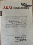 Akai AP-L45/C AP-L95/C Direct Drive Turntable Service Manual. Fixed Price $24.94.