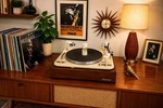 Vintage 1960 Garrard Type Turntable Record Player On Wood Base Help!. Fixed Price $129.95.