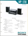 Sony Model HP-170 Stereo Music System Service Manual/ Bsr C-141 Turntable. Fixed Price $24.95.