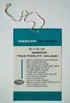 Webcor True-fidelity Holiday Phonograph Fact Guide Hang Tag 1954 Advertising.... Fixed Price $19.95.