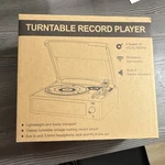 Wockoder R608 Bluetooth 3-SPEED Turntable Record Player Brown Built-in Speakers. Fixed Price $49.99.