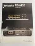 Technics RS-M85 Professional Stereo Cassette Deck Brochure. Fixed Price $28.00.