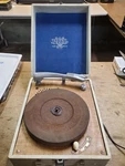 Vintage Pal Plaza Mfg Portable Suitcase Tube Electric Record Player For Repair. Fixed Price $49.95.