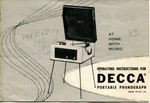 Vintage Decca DP-532 Portable Phonograph Operating Manual Record Player. Fixed Price $13.41.