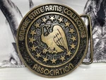 Empire State Arms Collectors Association Belt Buckle Solid Bronze 1980'S. Fixed Price $34.99.