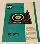 3015 Turntable Original Owners Operating Instructions Manual. Fixed Price $14.95.