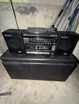 Vintage Yorx Newave Boombox Cassette Phono Input Am/fm Radio Headphonejack Black. Fixed Price $160.00.