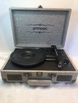 Vinyl Record Player, Ammoon 3 Speed Turntable Blue Tooth Brown. Fixed Price $44.99.
