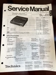 Technics SL-J33 SLJ33 Turntable Service Manual From The Usa **original**. Fixed Price $26.99.