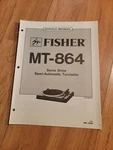 Fisher Mt 864 Turntable Service Manual Repair. Fixed Price $19.99.