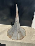Antique Edison Player 10 Panel Painted Morning Glory Flower Horn , 22 Diameter. Fixed Price $185.00.