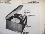 Sonora RKRU-215 Phonograph Radio Photofact. Fixed Price $6.50.