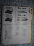 Hitachi PS-10 Service Manual Original Repair Book Stereo Turntable Record Player. Fixed Price $35.00.