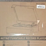 UD005 Retro Record Player Brown 3-SPEED Rca Aux Wireless Playback. Fixed Price $49.99.
