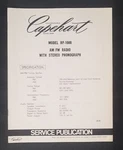 Capehart Model RP-1000 Service Publication Am/fm Radio Stereo Phonograph. Fixed Price $14.99.