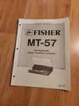 Fisher Mt 57 Turntable Service Manual Repair. Fixed Price $19.99.