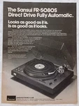 Sansui FR-5080S Turntable Orig 1978 Promo Full Page Print Advert Poster Pinup. Fixed Price $8.99.