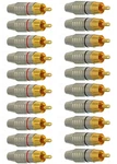 20PACK Rca Male Plug Solder, Gold Audio Video Adapter Connector For Speaker Wire. Fixed Price $19.82.