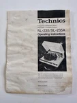 Technics SL-235 Turntable Operating Manual Instructions. Fixed Price $10.00.