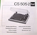 Dual Cs 505-2 Turntable Owners Manual Very Good Copy Not Original. Fixed Price $12.95.