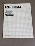 Pioneer PL-550 Direct Drive Turntable Operating Instructions D-5704. Fixed Price $325.00.