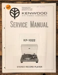 Kenwood KP-1022 Record Player / Turntable Service Manual *original*. Fixed Price $19.97.